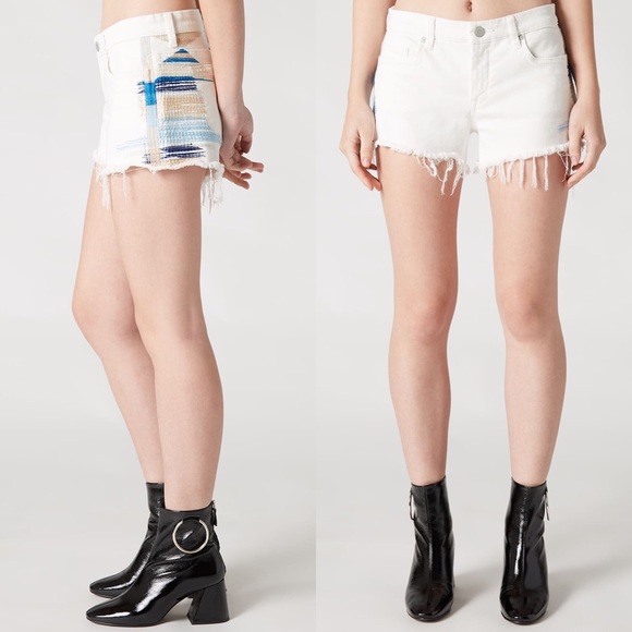 Blank NYC Pants - NWT BLANK NYC The Astor White Embroidered Short 29